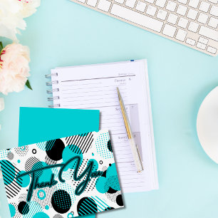 Cartão De Agradecimento Retrospectiva Moderna dos anos 90 e 90 Enigma Geom