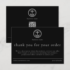 Cartão De Agradecimento Review Thank You Order Packaging Business Logo