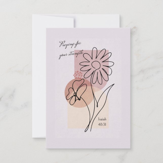Cartão De Agradecimento Rezando pela sua força (Frente)