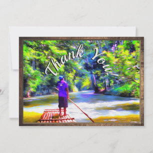 Cartão De Agradecimento Ribeirinho jamaicano Raft Ride Obrigado J001