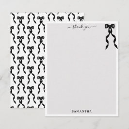 Cartão De Agradecimento Rico de Arco Preto Personalizado