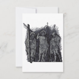 Cartão De Agradecimento Risen Christ with Andrew and Longinus Holy Card