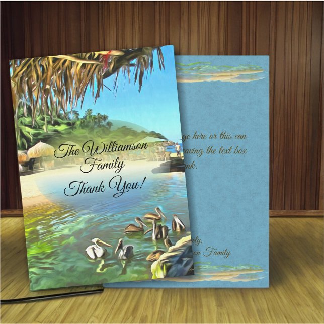 Cartão De Agradecimento River Meets Ocean Obrigado 0330 (Criador carregado)