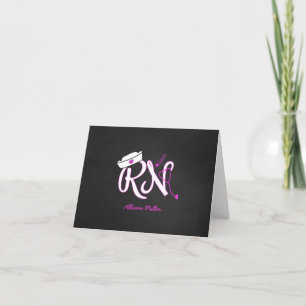 Cartão De Agradecimento RN personalized thank you cards, nurse gift idea