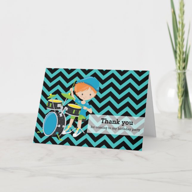 Cartão De Agradecimento Rockstar Obrigado (Frente)