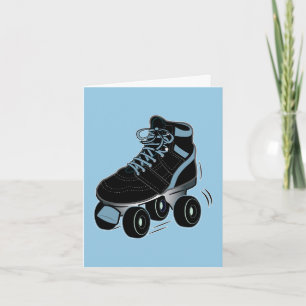 Cartão De Agradecimento Rollerskate Thanks for Coming to Party and Gift