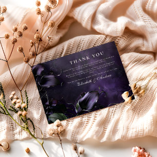 Cartão De Agradecimento Romance Gótico Violeta Escuro