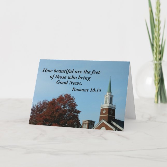 Cartão De Agradecimento Romanos 10:15 Como são bonitos os pés desses (Frente)