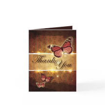 romantic butterfly fall wedding thank you