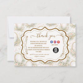 Cartão De Agradecimento Romantic Floral Salon Hair Stylist