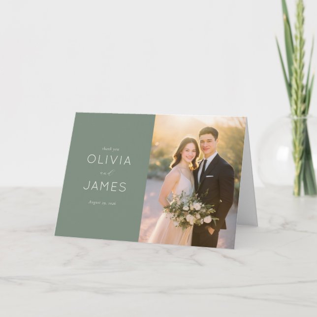 Cartão De Agradecimento Romantic Photo (Frente)