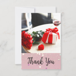 Cartão De Agradecimento Romantic wedding flowers blooming garden