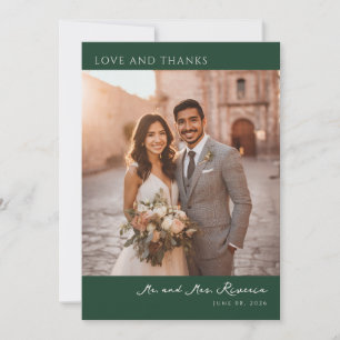 Cartão De Agradecimento Romântica Terrosa Elegante Foto