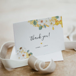 Cartão De Agradecimento Romy - Floral Honey Bee Thank You Card