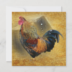Cartão De Agradecimento Rooster Rustic Barn