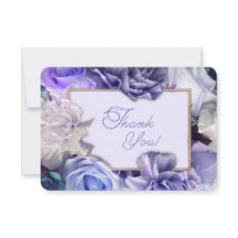 Cartão de Agradecimento Rosa Azul Violeta