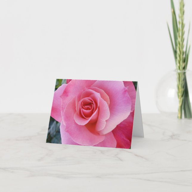 Cartão De Agradecimento rosa claro aberto para a notecard do amor (Frente)
