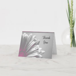 Cartão De Agradecimento Rosa claro Floral Destaca Obrigado