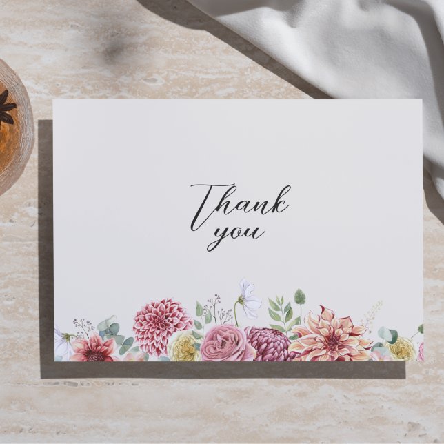 Cartão De Agradecimento Rosa de poeira personalizada (Criador carregado)