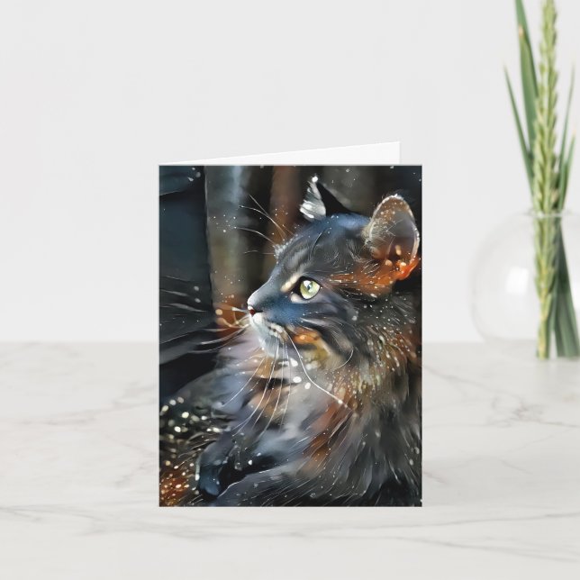 Cartão De Agradecimento Rosa e a Luz Mágica (Frente)