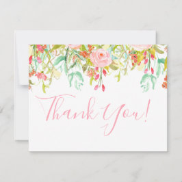 Cartão de Agradecimento Rosa Jardim Floral