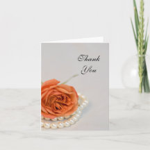 Rosa Laranja e Pérolas Brancas Obrigado