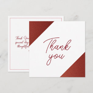 Cartão De Agradecimento Rosa moderno Dourado de Cobre Glitter Doce 16 Aniv