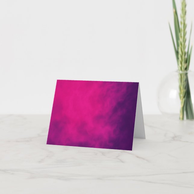 Cartão de Agradecimento Rosa Neon e Violeta – Pers (Frente)