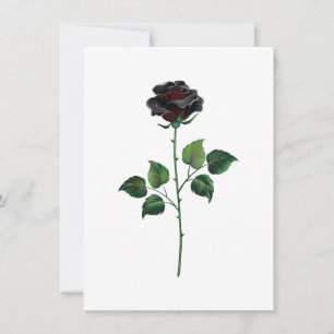 Cartão De Agradecimento Rosa preto