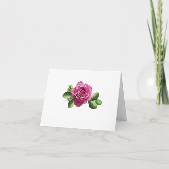 Cartão De Agradecimento Rosa roxo búlgaro (Frente)