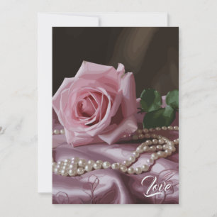 Cartão De Agradecimento Rosa Silken