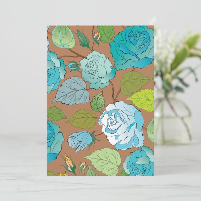 Cartão De Agradecimento Rosas 25 (Em pé/Frente)