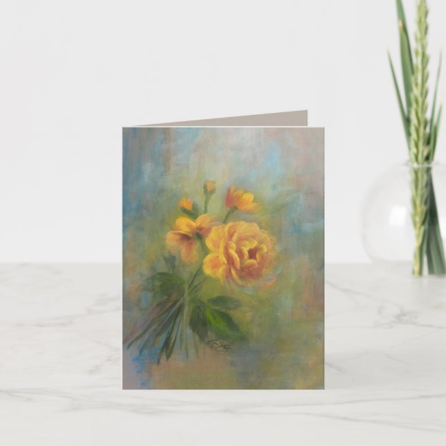 Cartão De Agradecimento Rosas Amarelas (Frente)