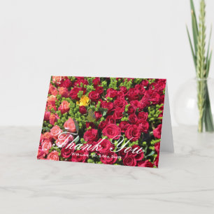 Cartão De Agradecimento Rosas Coloridos Obrigado