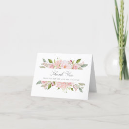 Cartão De Agradecimento Rosas cor-de-rosa pródigos que Wedding