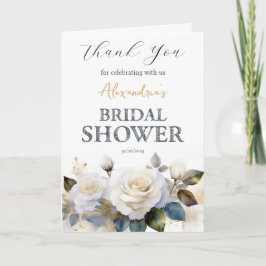 Cartão De Agradecimento Rosas de Chá de panela personalizados Obrigado