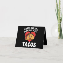 Rosas São Vermelhas Blah Tacos Engraçado Dia dos N