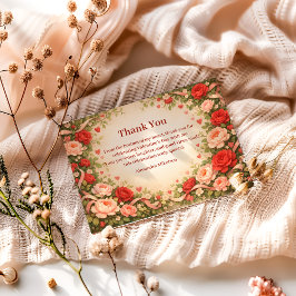 Cartão De Agradecimento Rose Garden Valentine Party