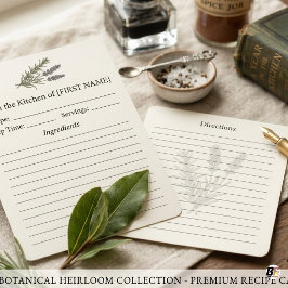 Cartão De Agradecimento Rosemary & Lavender Botânico Vintage Personalizado