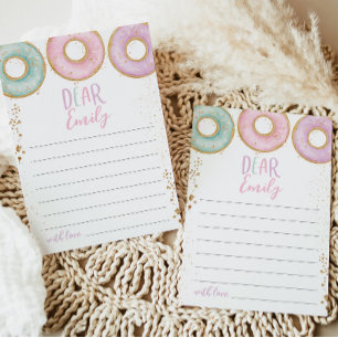 Cartão De Agradecimento Rosquinha Cresce Aniversário Hora da Cápsula Mensa