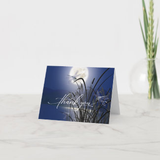 Cartão De Agradecimento Rótulo de Dragonfly Azul Completo