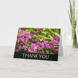 Cartão De Agradecimento Roxa Floral de Bougainvillea Tropical