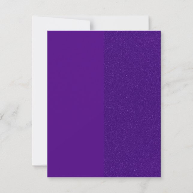 Cartão de Agradecimento Roxo Plano com Acento de B (Frente)