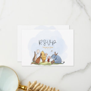 Cartão De Agradecimento RSVP de Chá do Bear Pooh Code Pooh