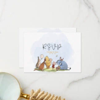 Cartão De Agradecimento RSVP de Chá do Bear Pooh Code Pooh
