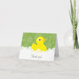 Cartão De Agradecimento Rubber Ducky Thank You Note - Green