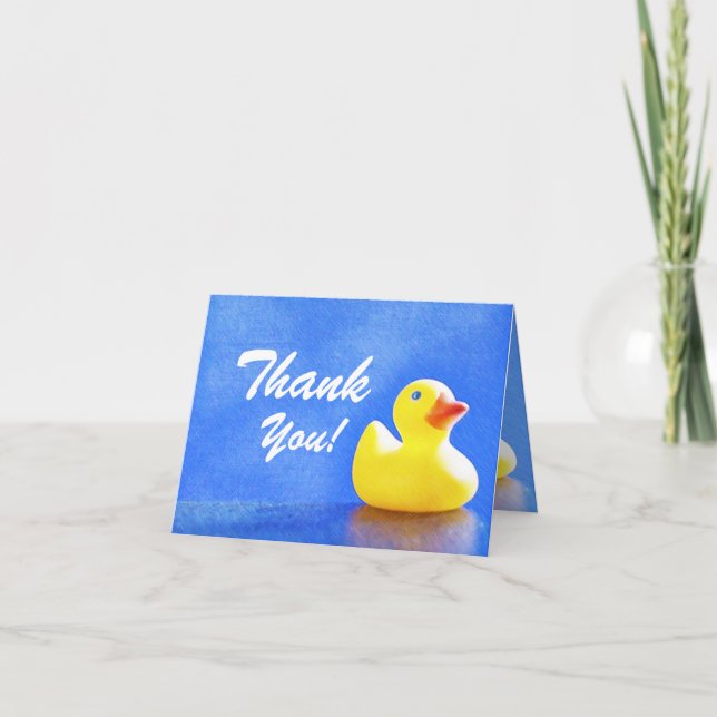 Cartão De Agradecimento Rubber Ducky Thank You Notes (Frente)