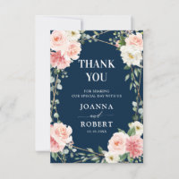 Rubor Naval Floral Geométrico Botânico Casamento