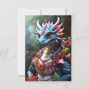 Cartão De Agradecimento Ruby Dragon