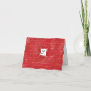 Cartão De Agradecimento Ruby Red Thank You Card